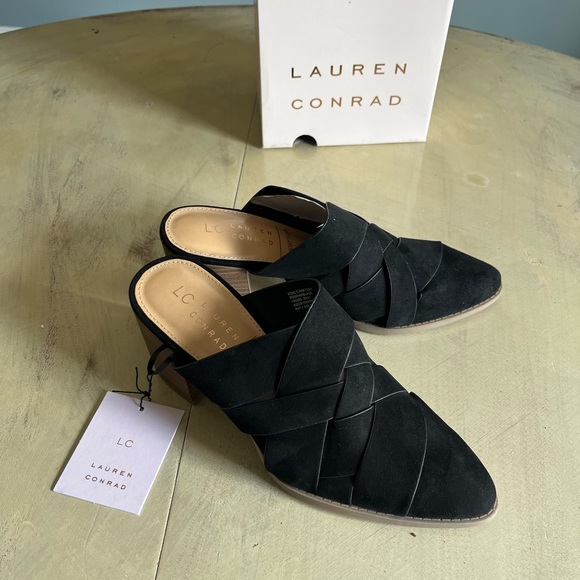 Womens Lauren Conrad Rowann Black Mules SZ US 6.5 - Picture 1 of 5